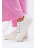 Dámské plátěné tenisky Big Star – bílé