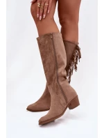 Kozačky na podpatku model 223001 Step in style Kozačky na podpatku model 223001 Step in style