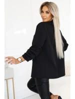 Dámské klasické sako s rukávy ČERNÉ model 20970039 - numoco basic