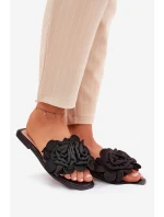 Ploché Dámské Pantofle S Mašlí Černé model 21688613 - Boto Ploché Dámské Pantofle S Mašlí Černé model 21688613 - Boto