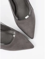 Trendy lodičky dámské šedo-stříbrné na jehlovém podpatku Trendy lodičky dámské šedo-stříbrné na jehlovém podpatku