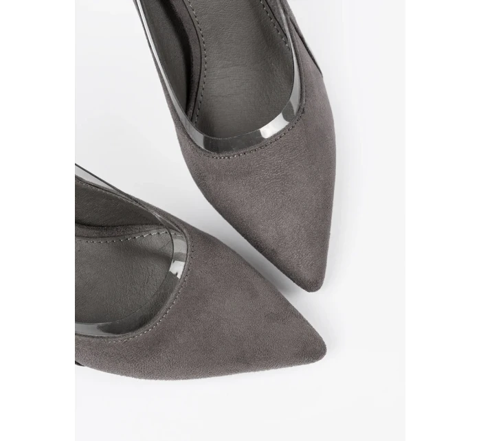 Trendy lodičky dámské šedo-stříbrné na jehlovém podpatku Trendy lodičky dámské šedo-stříbrné na jehlovém podpatku