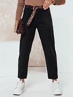 Dámské kalhoty LEOCINCIN v jedné velikosti s páskem černé FashionStreet UY2260