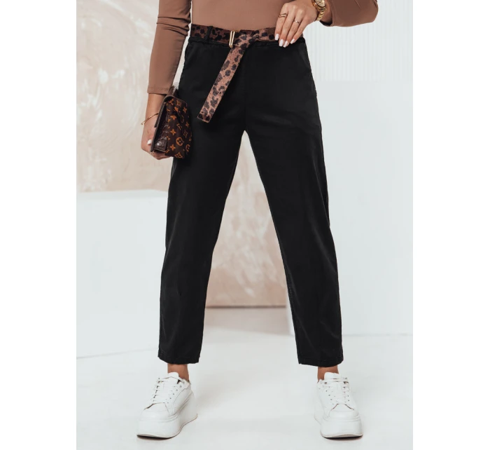 Dámské kalhoty v jedné velikosti s páskem černé model 21981958 - Dstreet