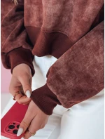 Dámská oversize mikina se srdcem DESSER vínová FashionStreet BY1463