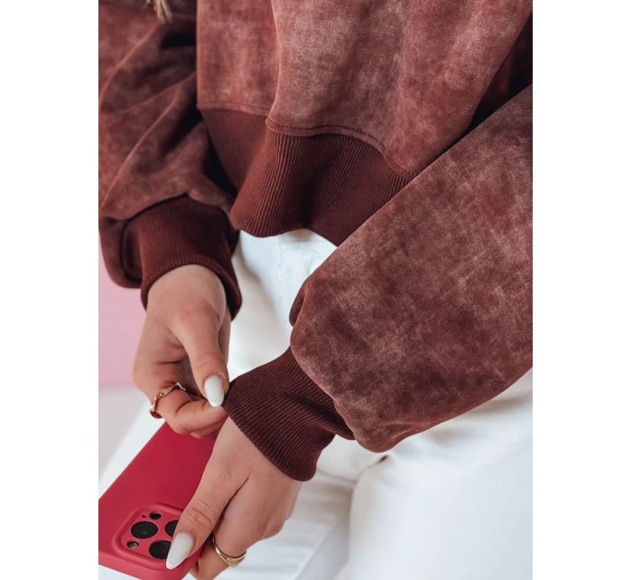 Dámská oversize mikina se srdcem DESSER vínová FashionStreet BY1463