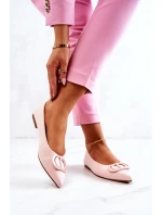 Semišové baleríny světle Růžové model 21572188 - Boto