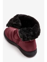 Vysoké Dámské Ocákané Sněžáky Bordové Luxina Vysoké Dámské Ocákané Sněžáky Bordové Luxina