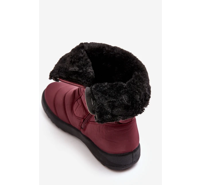 Vysoké Dámské Ocákané Sněžáky Bordové Luxina Vysoké Dámské Ocákané Sněžáky Bordové Luxina