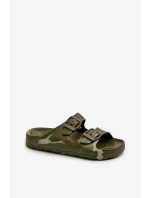 Lehké Dětské Pěnové Žabky S Sponami Tmavě Zelené Adirnaca Lehké Dětské Pěnové Žabky S Sponami Tmavě Zelené Adirnaca