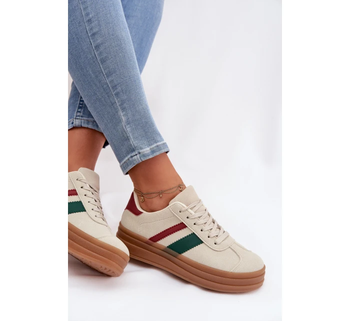 Dámské tenisky na platformě Béžové Janivelle Dámské tenisky na platformě Béžové Janivelle