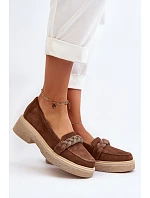 Dámské semišové mokasíny Zazoo 3429/W hnědé - Zazoo