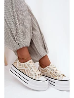 Nízké dámské tenisky 806-4B Medina bílo-zlaté - Sweet Shoes Nízké dámské tenisky 806-4B Medina bílo-zlaté - Sweet Shoes