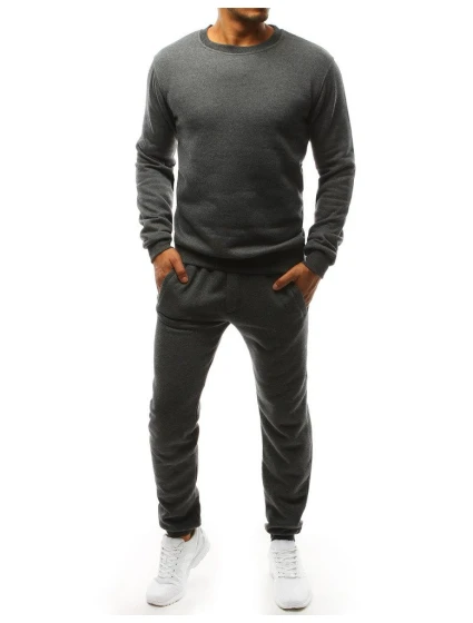 Pánské tmavě šedé tepláky Dstreet AX0376