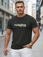 Pánské bavlněné tričko se streetwearovým potiskem černé FashionStreet NX0145R