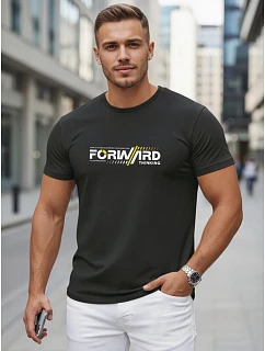 Pánské bavlněné tričko se streetwearovým potiskem černé FashionStreet NX0145R