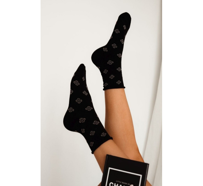 Dámské květované ponožky Milena 0200 Lurex 37-41