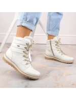 Kožené nepromokavé zateplené boty W white model 21391182 - Rieker