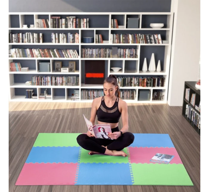Multipack One Fitness puzzle podložka MP10 zeleno-modro-červená 9 dílků 10 mm Multipack One Fitness puzzle podložka MP10 zeleno-modro-červená 9 dílků 10 mm