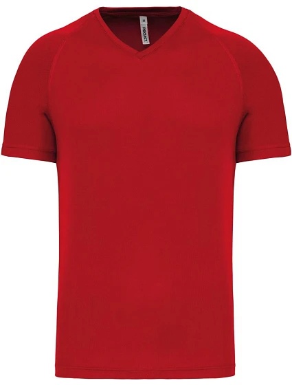 Kariban ProAct PA 476 Pánské sportovní tričko s výstřihem do V 20.P476 red Kariban ProAct PA 476 Pánské sportovní tričko s výstřihem do V 20.P476 red