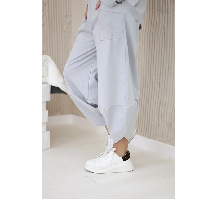 Komplet nových mikinových kalhot Punto šedý Komplet nových mikinových kalhot Punto šedý