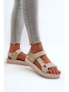 Dámské sandály na platformě Big Star NN274A535 béžové