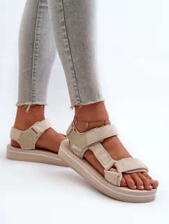 Dámské sandály na platformě Big Star NN274A535 béžové