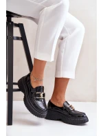 model 21673783 Lakované Polobotky Mokasíny Dámské Z Přírodní Kůže Tmavě Zelené - Zazoo