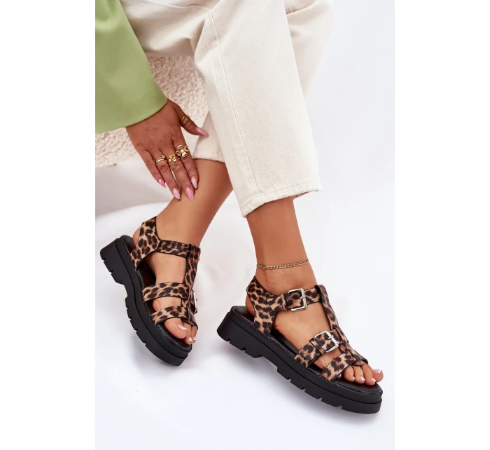 Dámské sandály z eko kůže s přezkami model 21699606 - Boto Dámské sandály z eko kůže s přezkami model 21699606 - Boto