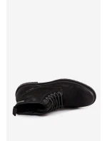 Kožené Zateplené Boty Pro Muže Na Zip Big Star OO174148 Černé