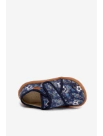 Dětské domácí boty pro na suchý zip Barefoot  tmavě modré model 22007348 - Froddo