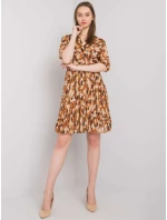 Sukienka DHJ SK model 20961774 jasny brązowy - FPrice