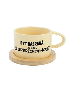 BÝT NASRANÁ JE MOJE SUPERSCHOPNOST - žlutý hrníček makronka 200 ml