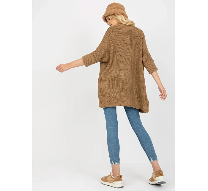 Dámský kardigan model 22045084 tmavě hnědý - FPrice