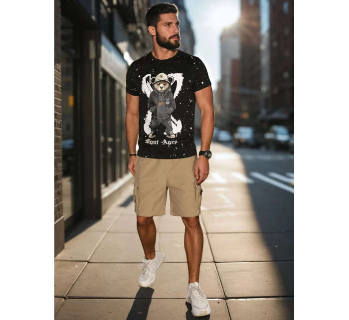 Pánské látkové bojové šortky khaki Dstreet model 21988589 - FashionStreet