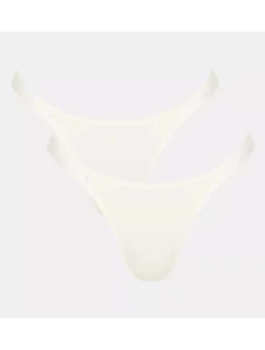 Dámská tanga GO Casual Tiny tanga 2P - WHITE - ecru 00GZ - SLOGGI