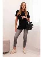 Dámská blůza s volánem dole černá