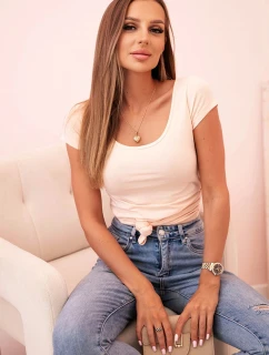 Dámská klasická bavlněná blůza s krátkým rukávem modrá