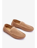 Pánské klasické semišové mokasíny Béžove Felixo
