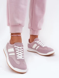 Dámské Tenisky Z Eko Semiše Fialové Marinils