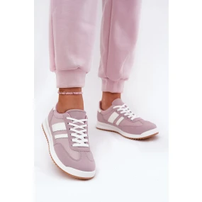 Dámské Tenisky Z Eko Semiše Fialové model 21691089 - Boto Dámské Tenisky Z Eko Semiše Fialové model 21691089 - Boto