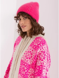 Czapka AT CZ model 19011947 ciemny różowy - FPrice