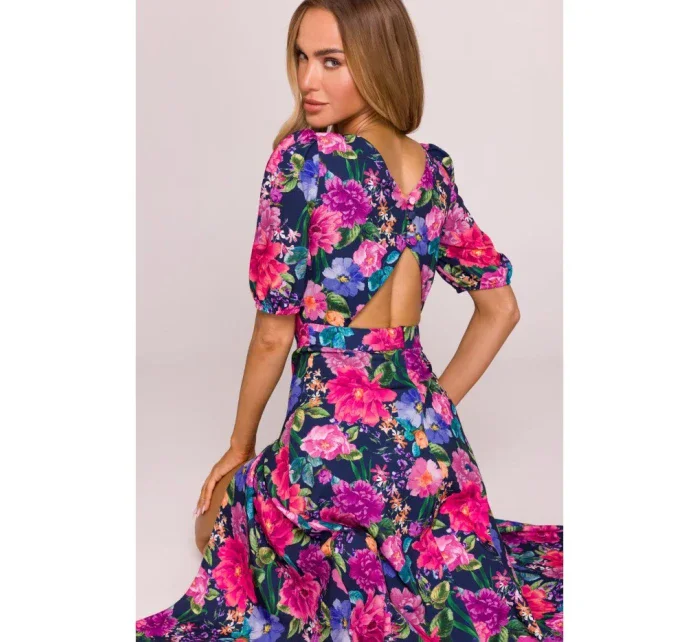 M858 Maxi šaty s otevřenými zády - model 1 M858 Maxi šaty s otevřenými zády - model 1