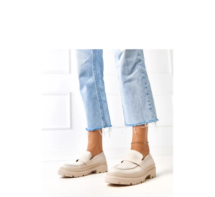 Dámské mokasíny MP405 Světle béžová - Solea Dámské mokasíny MP405 Světle béžová - Solea