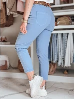 Dámské kalhoty s páskem MADELINA modré FashionStreet UY2626
