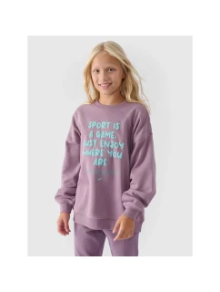 Dívčí mikina bez kapuce 4F Junior 4FJWAW24TSWSF1214-51S