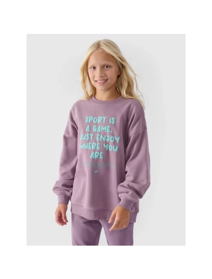 Dívčí mikina bez kapuce 4F Junior 4FJWAW24TSWSF1214-51S