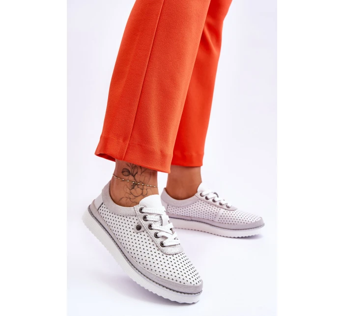 Módní kožená sportovní obuv model 21615746 - S.Barski Módní kožená sportovní obuv model 21615746 - S.Barski