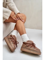 Nízké Sněhule Na Platformě S Kožíškem D.Franklin Hnědé DFSH370011