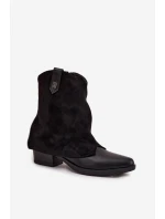 boty na podpatku černé model 21708419 - Boto boty na podpatku černé model 21708419 - Boto